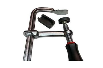 Кованая струбцина WOODWORK F-тип, 160x80 мм, c винтовой рукояткой HFC-1680