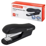 Степлер №24/6, 26/6 BRAUBERG "SX-39", до 25 листов, черный