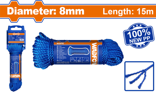 Веревка 8 мм 15 м (40) WADFOW WRZ1308