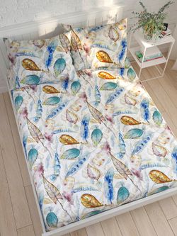 Постельное белье Полисатин Simple House "Пух-перо" 1,5-сп Наволочка 50х70 см 1 шт Простынь на резинке 90x200 см Пододеяльник 145x215 см