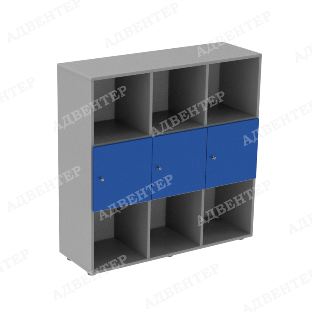 Стеллаж вертикальный 9 с дверцами