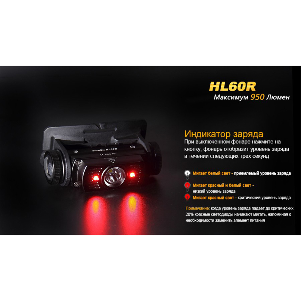 Фонарь Fenix HL60RU2