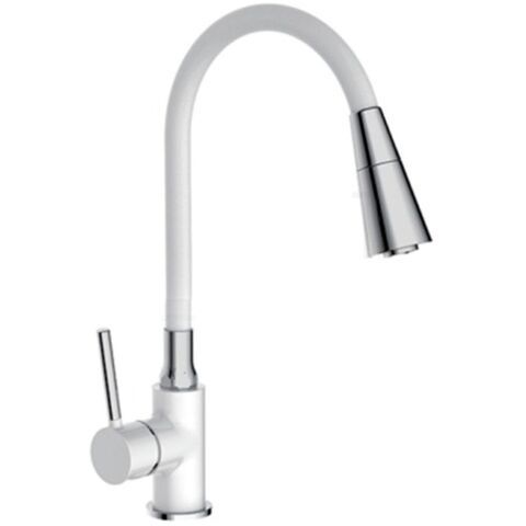 Смеситель для кухни, Frap, гибк излив, с картриджем, бел, F4044-8
