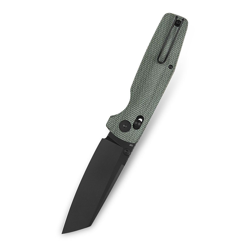 Нож туристический Bestech Slasher сталь D2, рукоять Микарта зеленая