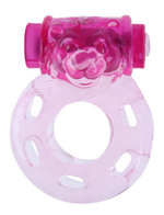 Эрекционное вибро-кольцо "Собачка" (Цвет: розовый)