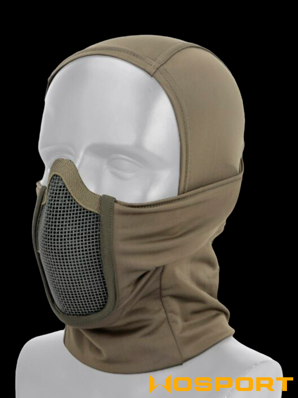 Маска-балаклава Anbison Sports (WoSporT) Tactical Multi Hood Full Face Shadow Fighter (AS-MS0156OD). Олива
