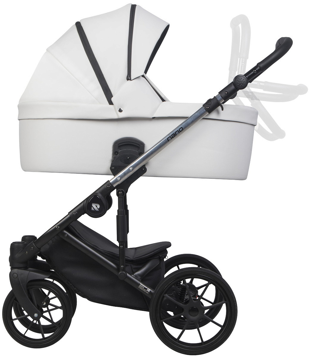 Детская коляска Riko Nano Thermo Ecco 3 в 1 с автокреслом Rant Cruise Black 02 White (белый)