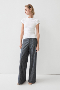 Massimo Dutti Футболка-реглан с коротким рукавом, белый