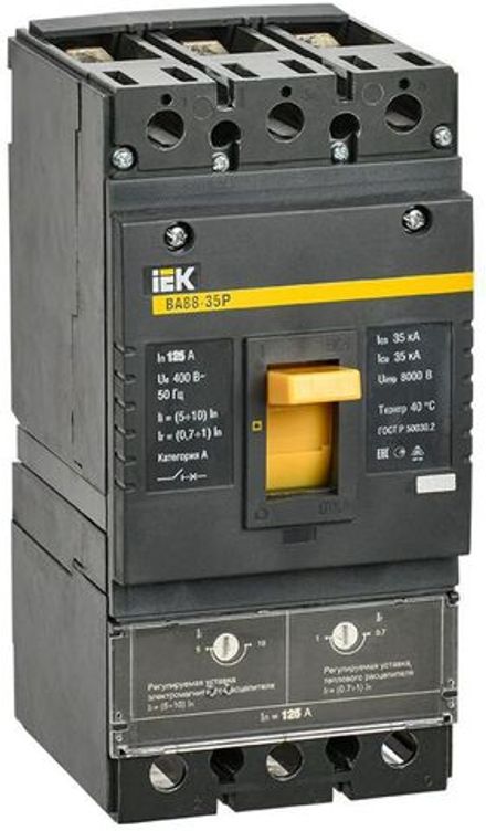 Выключатель автоматический 3п 125А 35кА ВА 88-35Р KARAT IEK SVAR30-3-0125