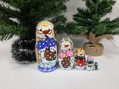 Матрешка "Снеговик" 5м