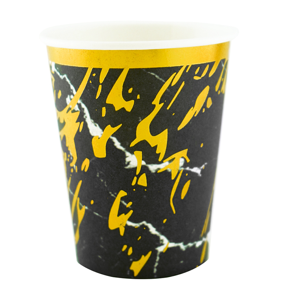 Стаканы "Золотые брызги" на черном