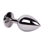 Большой стальной плаг с черным кристаллом Black Rave - 9,5 см. (Цвет: черный)