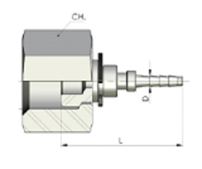 Фитинг DN 03 под манометр G1/2 (с медным кольцом)