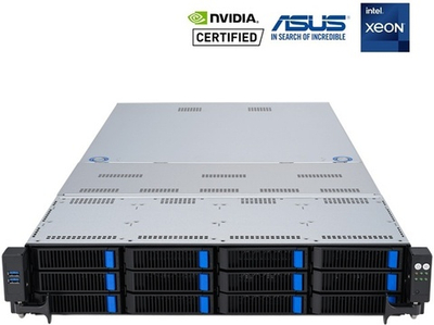RS720-E11-RS12U Серверная платформа ASUS RS720-E11-RS12U 2U (2x Socket Intel 4677, C741, 32x DDR5 480MHz, 8 x 3.5'' SATA/SAS/NVMe HotSwap, 4 x 3.5'' SATA/SAS HotSwap, 2 x 2.5 NVMe HotSwap (opt. rear), 3 x PCI-E x16 or 6 x PCI-e x8, 2 x PCI-E x16 (FHHL#43;LP) 1 x OCP 3.0 PCI-E x16, 2x M.2 M-Key, Opt. 2 x 10GbE Intel X710-AT2 or 4 x 1GbE intel I350-AM4, AST2600, R2600W 1#43;1) P/N: 90SF01Z1-M00180 / 90SF01Z1-M00270