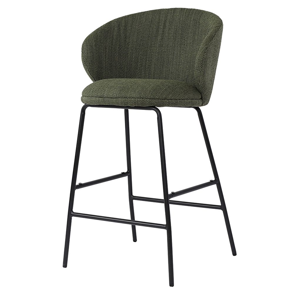 Стул полубарный Comfy, рогожка, шпинат