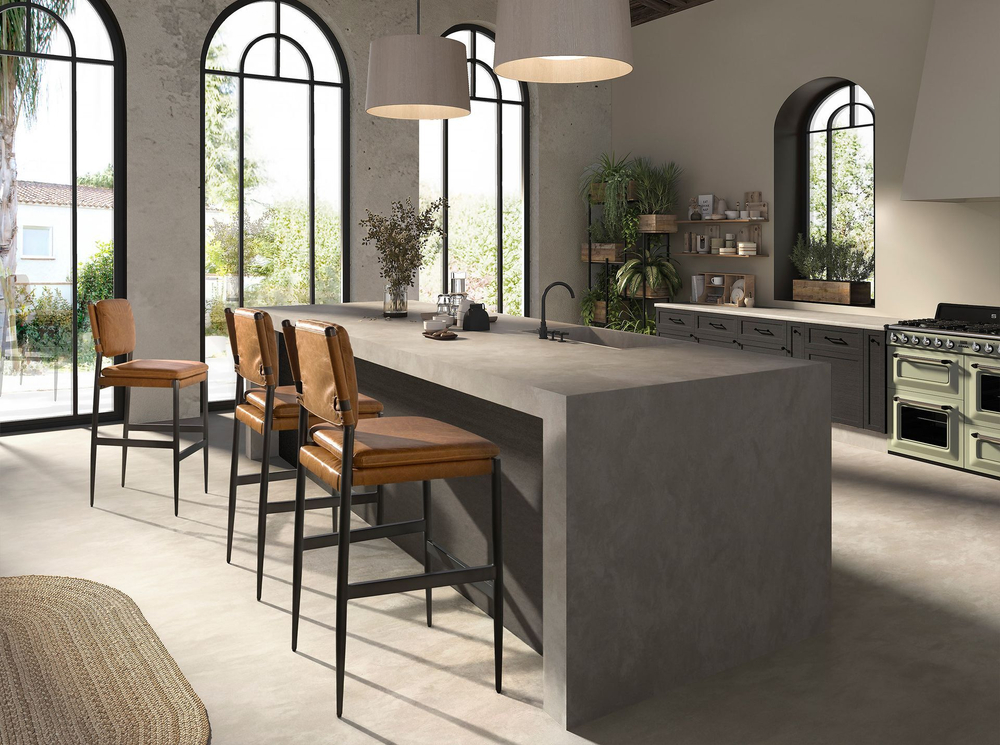 Барный стул 4167 из коричневой кожи