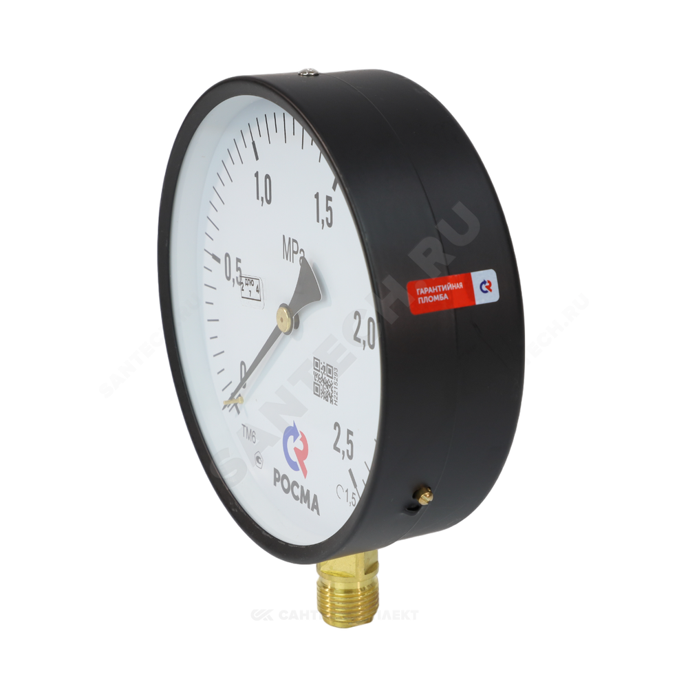 Манометр ТМ-610Р.00 радиальный Дк150мм 0-0,6 МПа кл.1,5 G1/2" Росма 00000006966