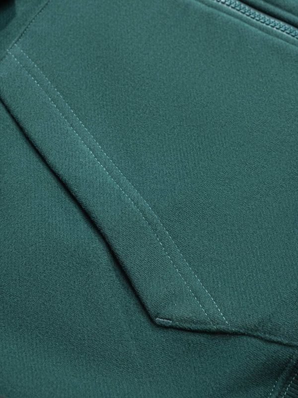 Худи Logo на молнии темно-зеленый - фото 7