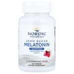 Nordic Naturals, жевательные таблетки с мелатонином, без сахара, со вкусом малины, 1,5 мг, 60 жевательных таблеток