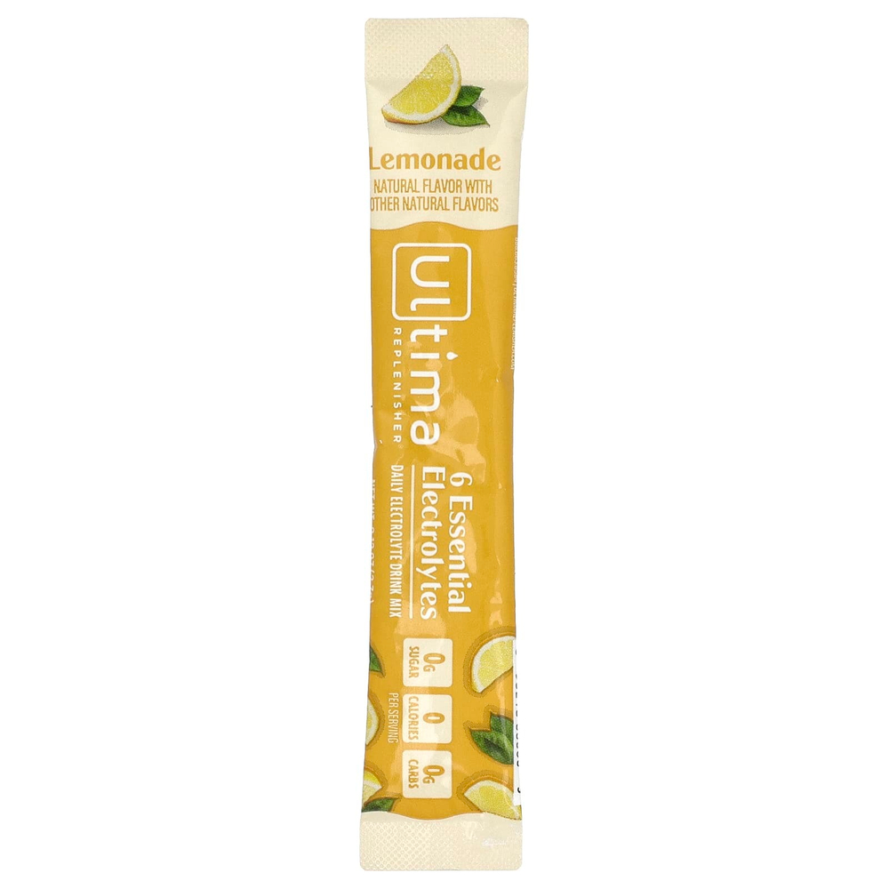 Ultima Replenisher, 6 Essential Electrolytes, ежедневная смесь для приготовления электролитов, лимонад, 10 пакетиков по 3,7 г (0,13 унции)