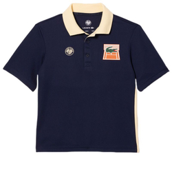 Футболка для мальчика теннисная Lacoste Sport Roland Garros Edition Polo Shirt - navy blue/yellow