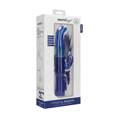 Ротационный вибратор для клиторальной и G-стимуляции Rotating Dolphin (8 режимов) (Цвет: фиолетовый)