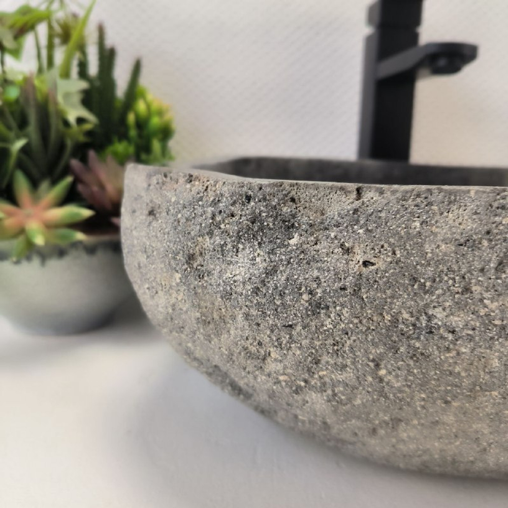 Каменная раковина из речного камня RS-63589 (42*35*14) 0122