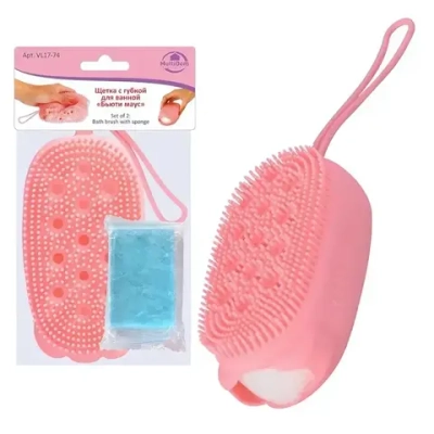 Щетка с губкой для тела Бьюти маус . VL17-74