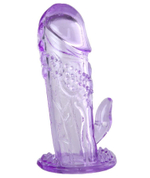 Гелевая насадка с коготком и шипами - 13 см. (Цвет: фиолетовый)