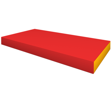 Элемент мягкой формы 1200x600x100 (красный/жёлтый)