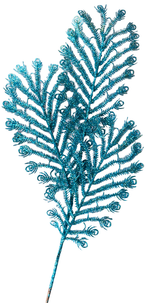 Ветка декоративная пальма 65х25см голубой SYCZB-382186