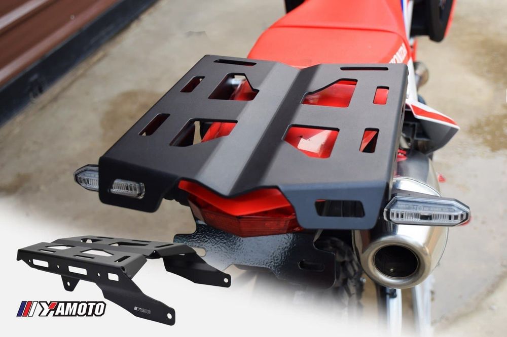 Yamoto Rear Rack ALUMINIUM for Honda CRF300L, Rally300 (2021-Up). Black