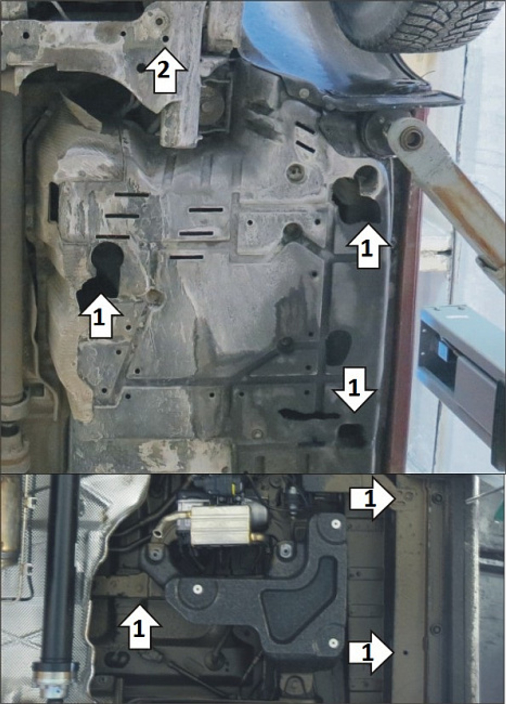 Защита предпускового подогревателя для Volkswagen Transporter/Caravelle/Multivan T6.1 для Volkswagen Transporter/Caravelle T6.1 2020-2023, Volkswagen Multivan T6.1 2020-2023 MOTODOR.72702