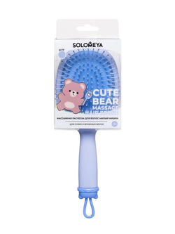 Solomeya Cute Bear Massage Hair Brush Blue расческа массажная для волос милый мишка