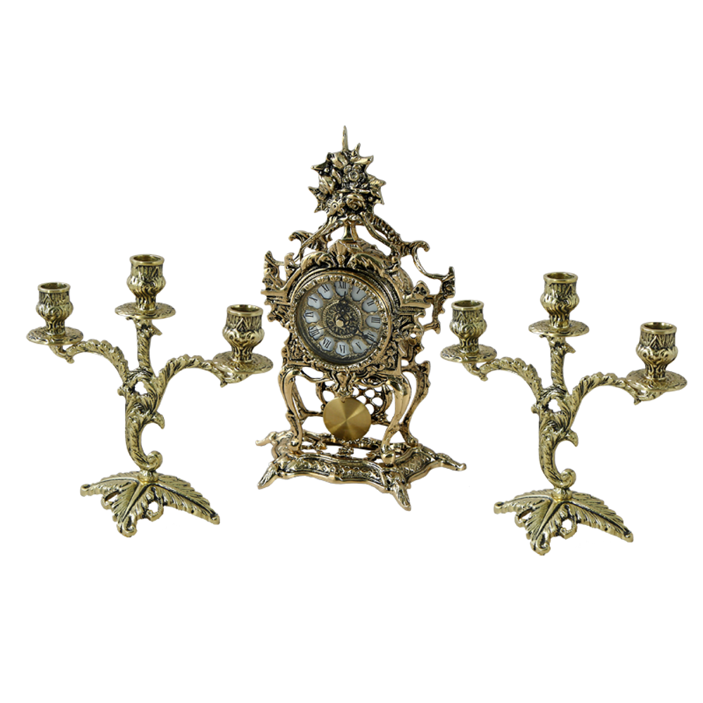 Bello De Bronze Часы Пендулино с маятником, золото