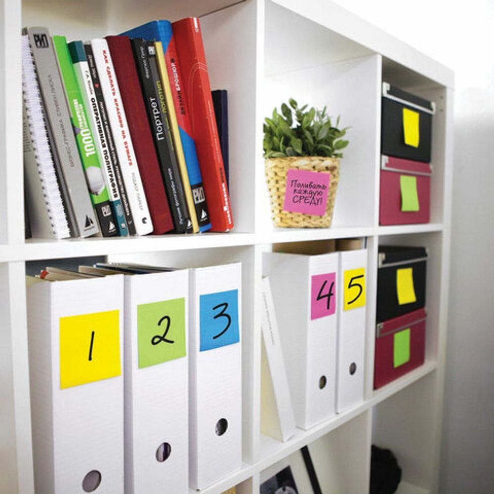 Блоки самоклеящиеся (стикер) POST-IT ORIGINAL "Неоновая радуга" 76х76 мм, КОМПЛЕКТ 24 шт. по 100 л., CP654-NP24