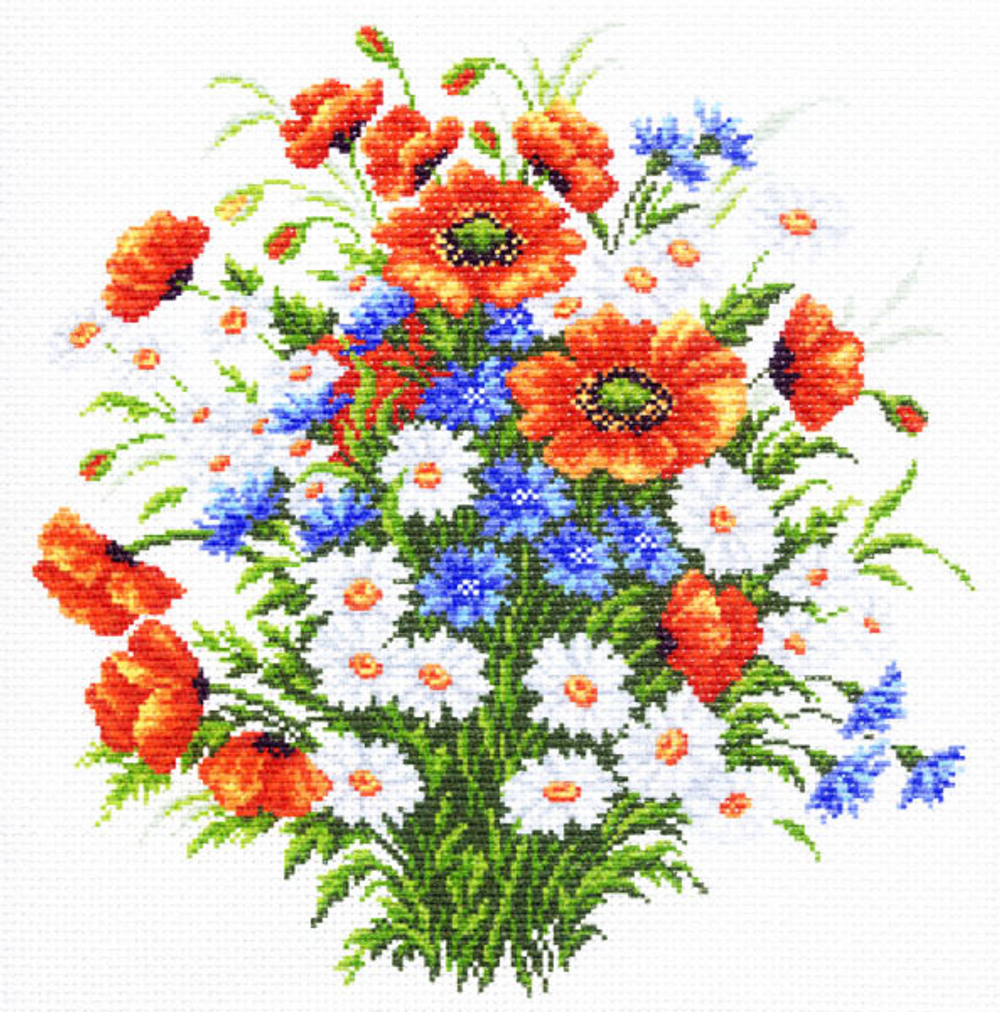 "Полевой цвет"-1253 канва с рисунком