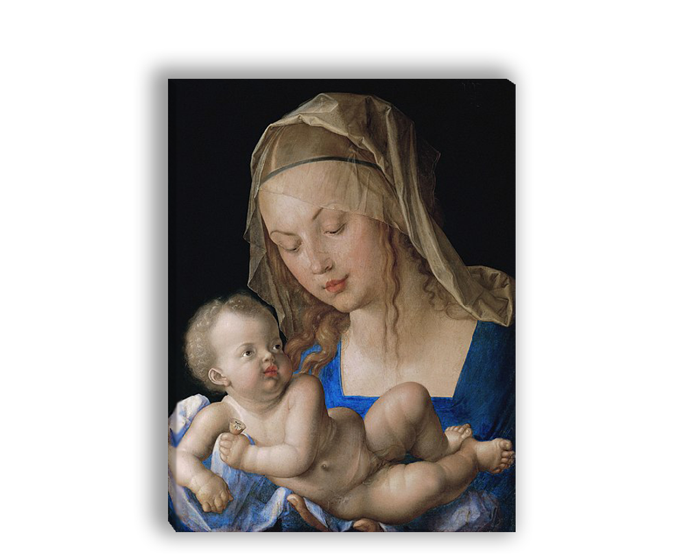 Картина для интерьера "Мадонна с Младенцем и с грушей", художник Дюрер, Альбрехт, печать на холсте