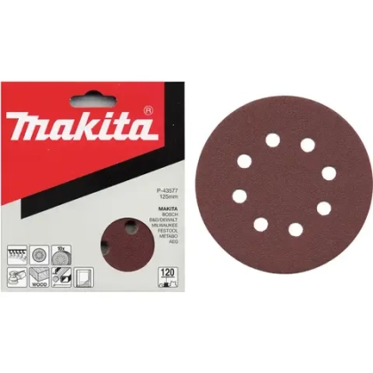Шлифовальный диск с липучкой P120/125 мм Makita P-43577