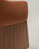 Стул Bosca из терракотовой синели и шпона ореха