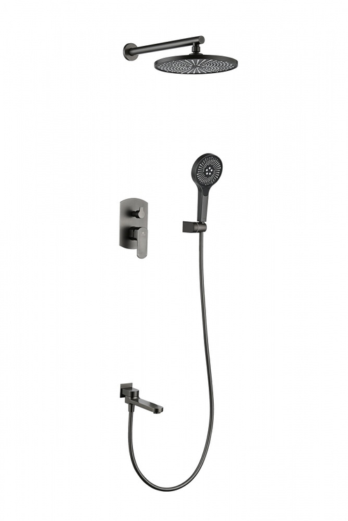 06165-Q Смеситель встраиваемый для душа с 3-функ. (ГРАФИТ) GANZER (6/1шт)