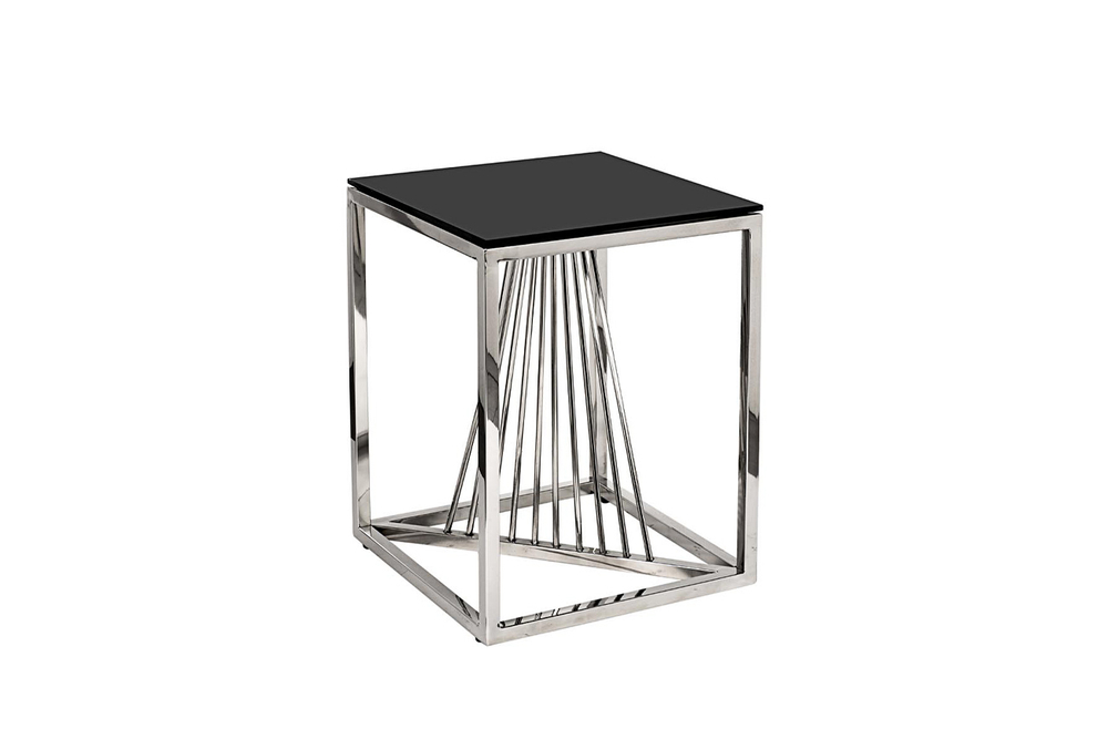 Стол журнальный Garda Decor черный-серебряный 13RXET8083M-SILVER