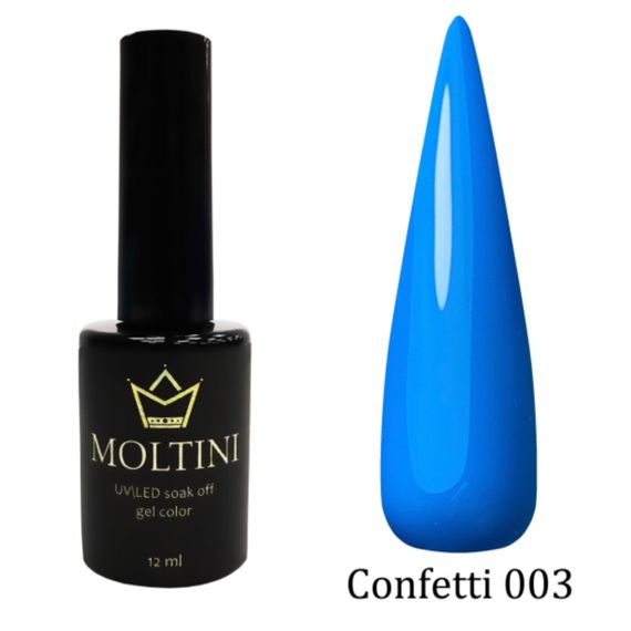 Гель-лак Moltini Confetti 003, 12 ml