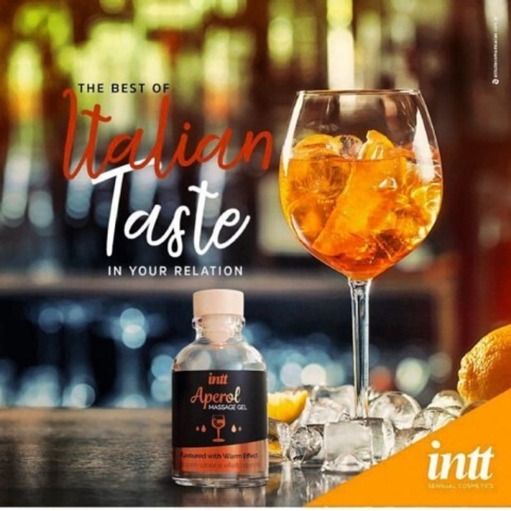 Intt Aperol Massage Gel - Съедобный гель для интимного массажа, 30 мл (Апероль)