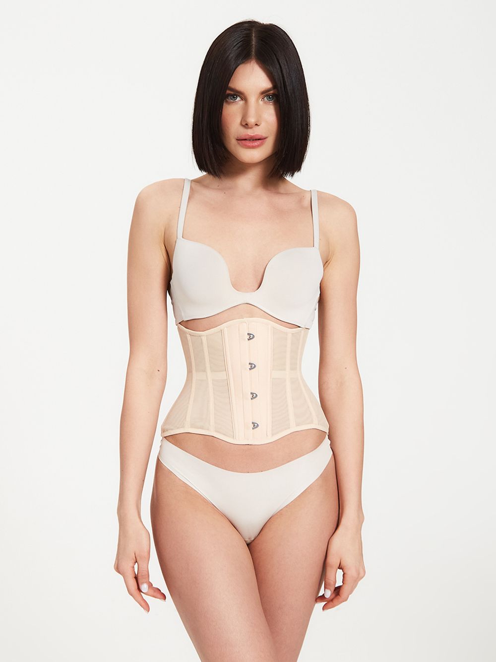 Нюдовый прозрачный корсет MINI