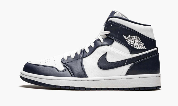 Air Jordan 1 Mid "White Metallic Gold Obsidian"