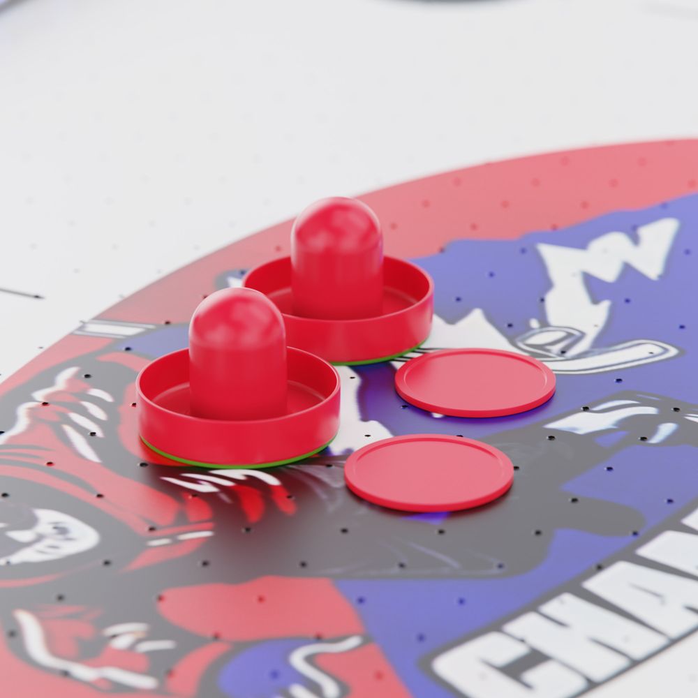 Игровой стол – аэрохоккей с подсветкой DFC Championship 53&amp;quot; 135 х 65 см, складной, белый