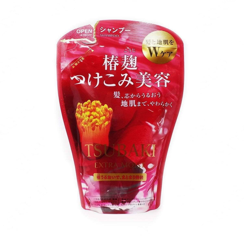 "Shiseido Tsubaki" Увлажняющий шампунь для волос с маслом камелии, 380 мл