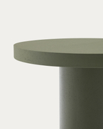 Aiguablava Круглый стол из зеленого цемента Ø90 см