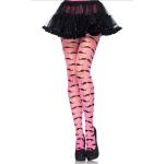 Колготки с рисунком Усы (Размер: S-M-L) (Цвет: розовый с черным)